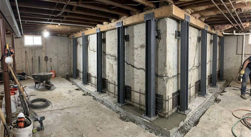 Basement Stabilization in Berrien County, MI