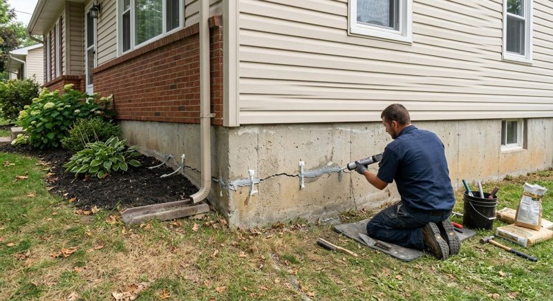 Cracked Foundation Repair in Benton Harbor, MI