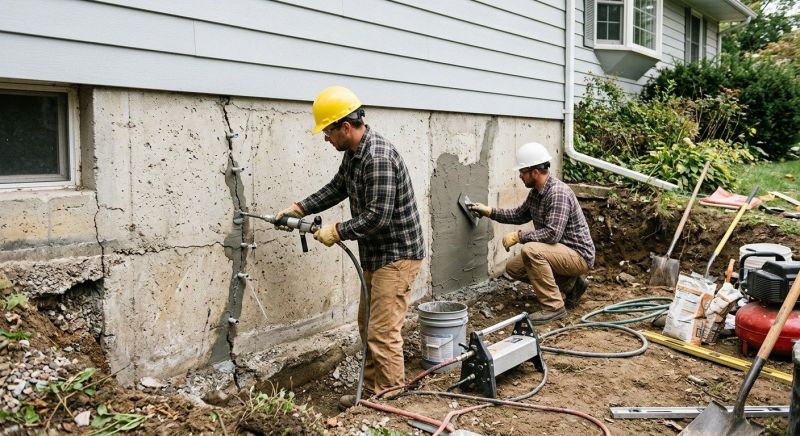 Cracked Foundation Repair in Decatur, MI