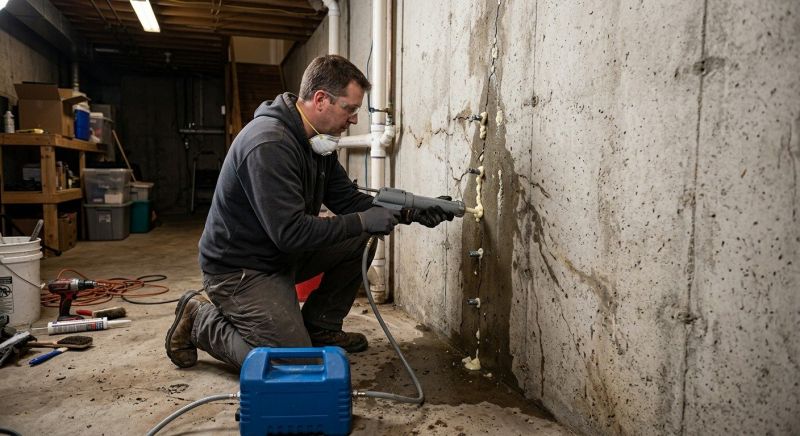 Cracked Foundation Repair in Edwardsburg, MI