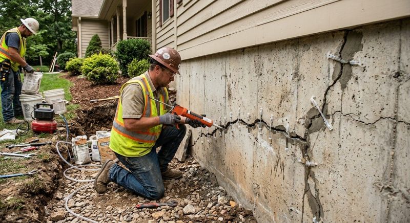 Cracked Foundation Repair in Saint Joseph, MI