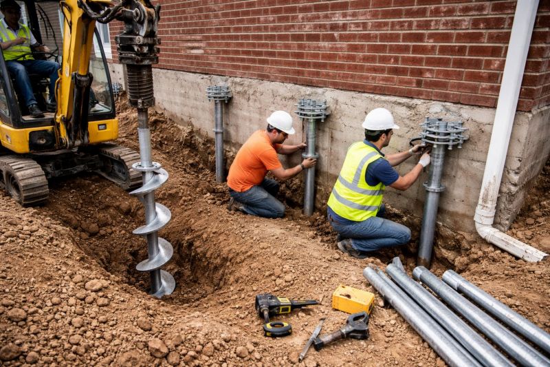 Helical Piers Installation in Berrien County, MI