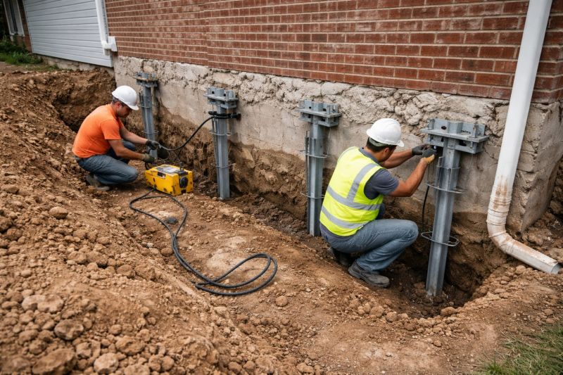 Helical Piers Installation in Berrien County, MI