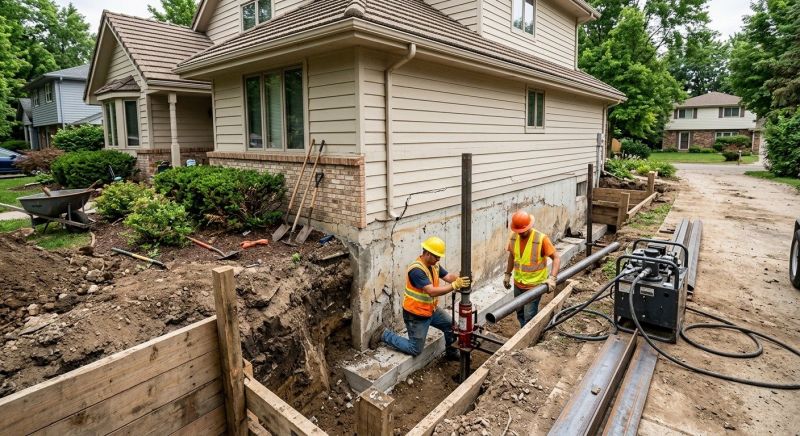 Sinking Foundation Repair in Niles, MI